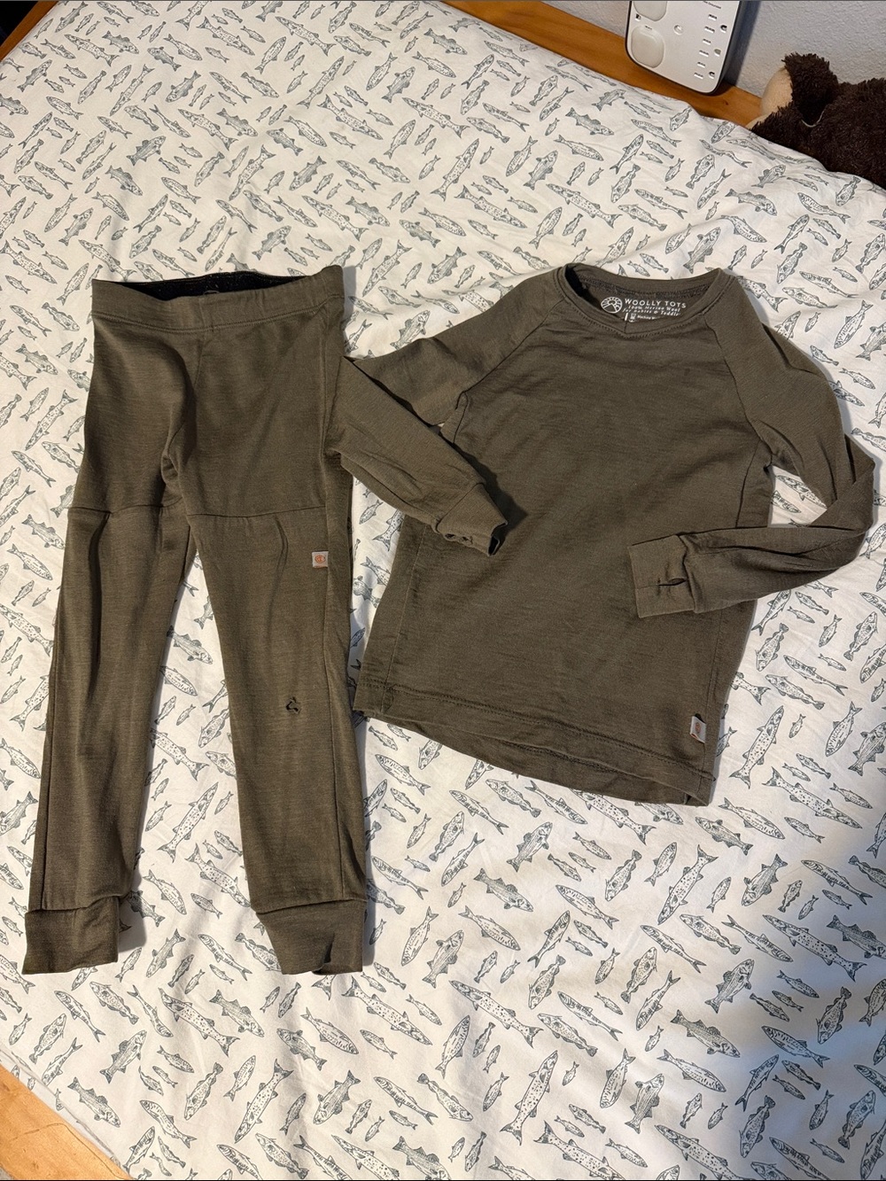 Woolly tots merino wool base layers